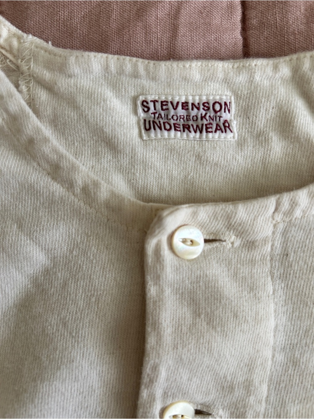 Stevenson Tailored Knit Underwear Cream Button-Front Top